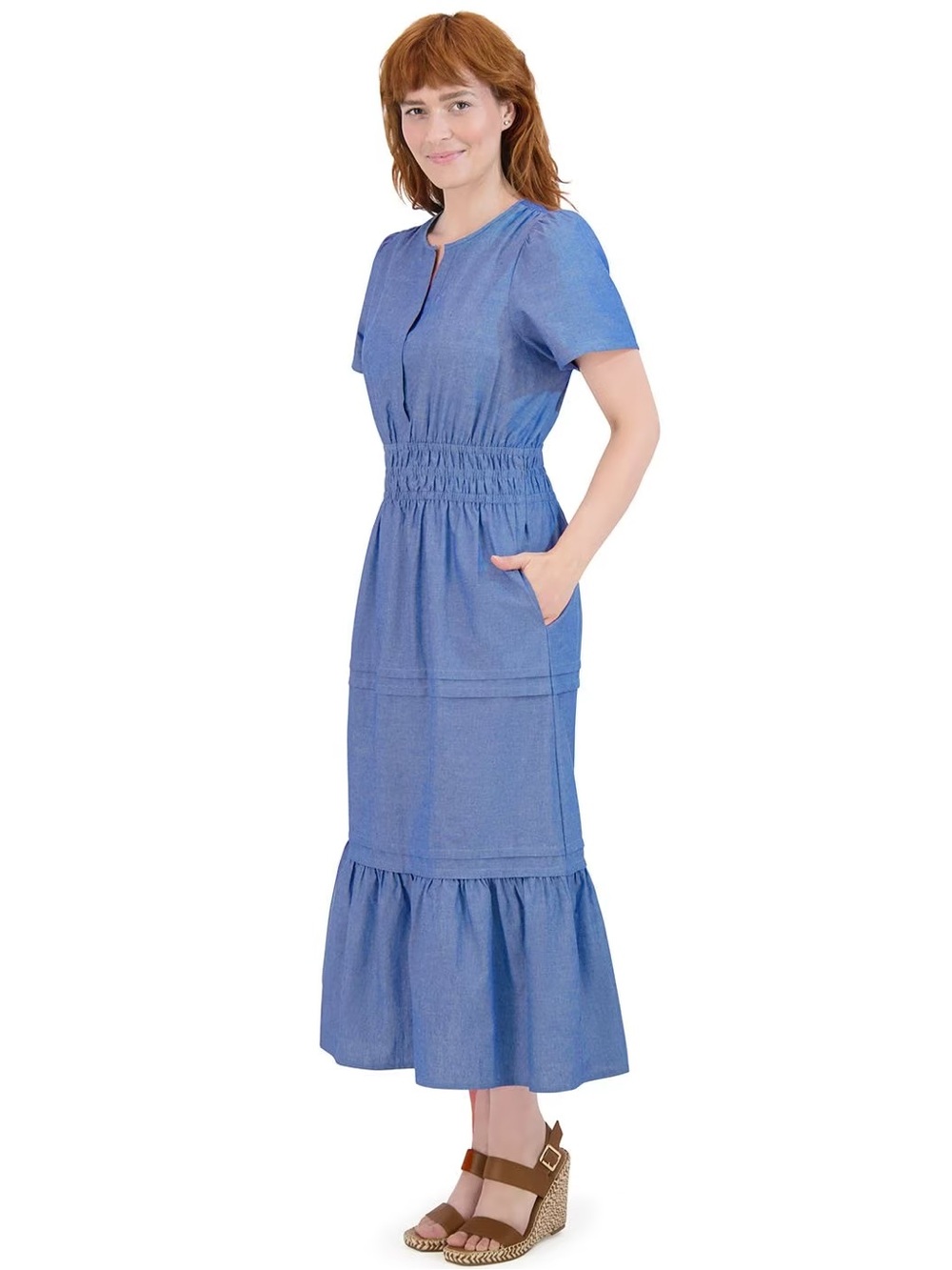 NWT French Connection Chambray Maxi Dress XL